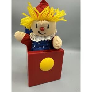Vtg HTF 1993 PEEKS THE CLOWN DISCOVERY TOYS CUTE JACK IN THE BOX FUN TOY WORKS!